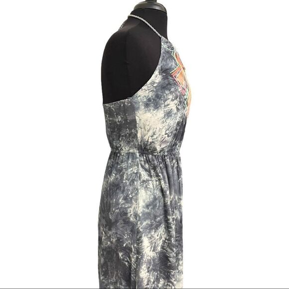 𝅺flying Tomato Tie Dye Embroidered Halter Maxi Sz S - Picture 6 of 13